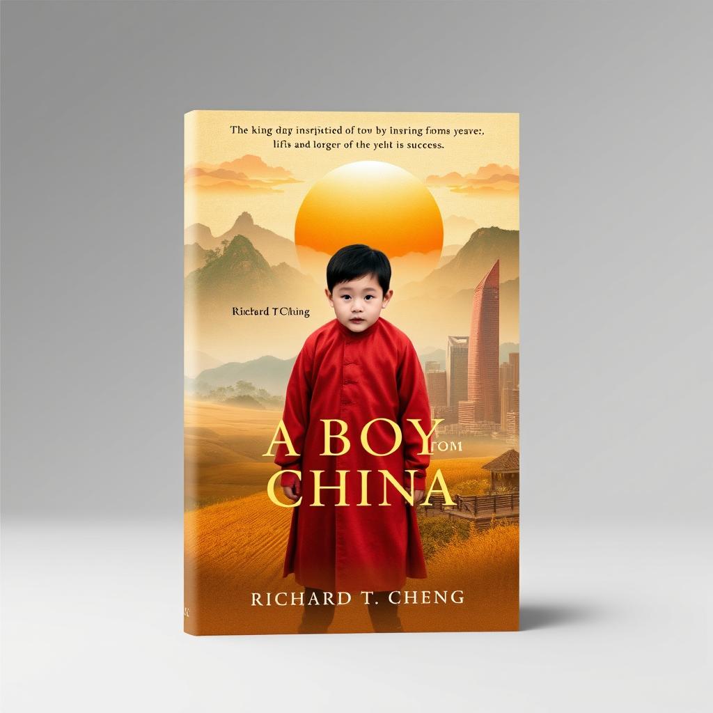 A book cover design for 'A Boy from China' by Richard T