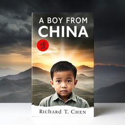 A compelling book cover for an autobiography titled 'A Boy from China' by Richard T