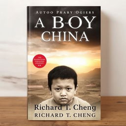 A compelling book cover for an autobiography titled 'A Boy from China' by Richard T