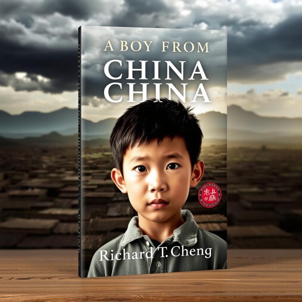 A compelling book cover for an autobiography titled 'A Boy from China' by Richard T