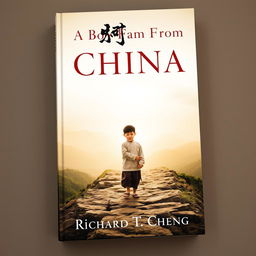 An evocative book cover for the autobiography titled 'A Boy from China' by Richard T