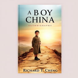 An evocative book cover for the autobiography titled 'A Boy from China' by Richard T