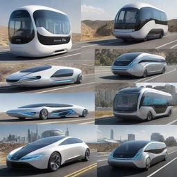 Modes of transportation in the year 2522, showcasing futuristic design, advanced technology, sustainable fuel sources, and innovative traffic patterns