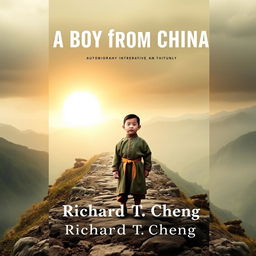 An evocative book cover for the autobiography titled 'A Boy from China' by Richard T