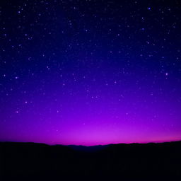 A breathtaking night sky filled with vibrant purple hues, showcasing a dazzling array of stars twinkling brightly