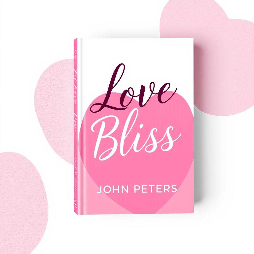 A sleek and modern book cover design for 'Love Bliss' by John Peters, featuring a stylish and contemporary layout