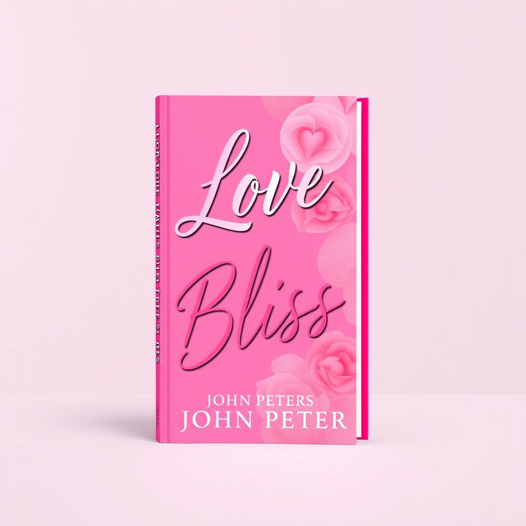 A sleek and modern book cover design for 'Love Bliss' by John Peters, featuring a stylish and contemporary layout