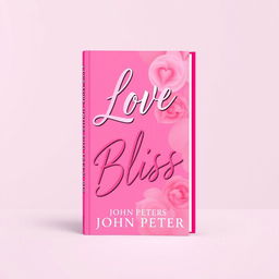 A sleek and modern book cover design for 'Love Bliss' by John Peters, featuring a stylish and contemporary layout