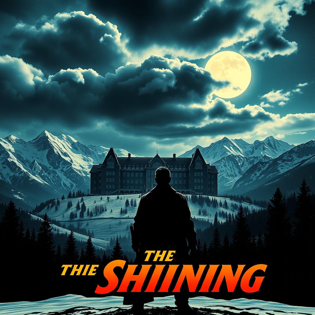 An artistic interpretation of a vintage movie poster for a film titled 'Shining'