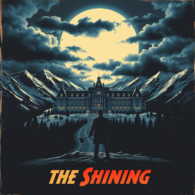 An artistic interpretation of a vintage movie poster for a film titled 'Shining'