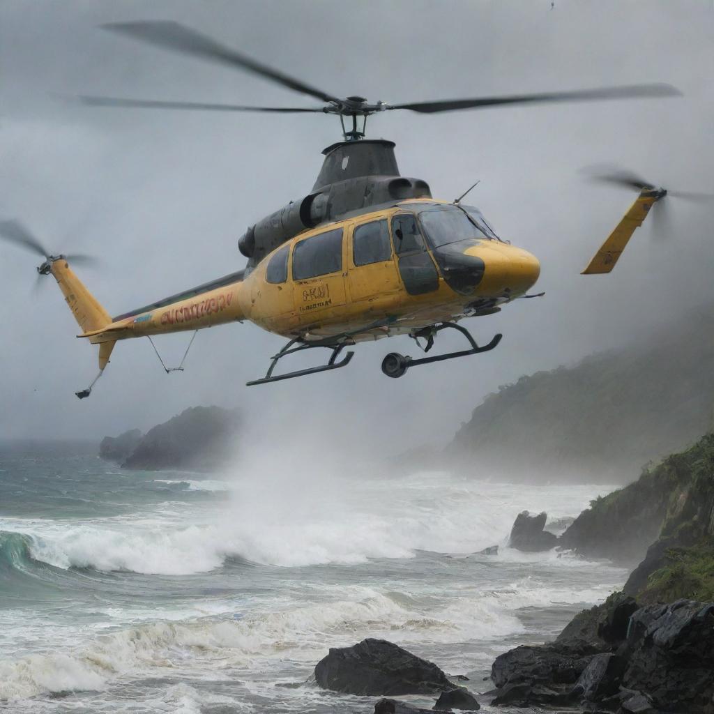 Amid raging seas and torrential rains, a calamitous weather event abruptly causes the evacuating helicopter to reroute and make an emergency landing. The rescued visitors find themselves stranded yet again on the dreaded dinosaur island.