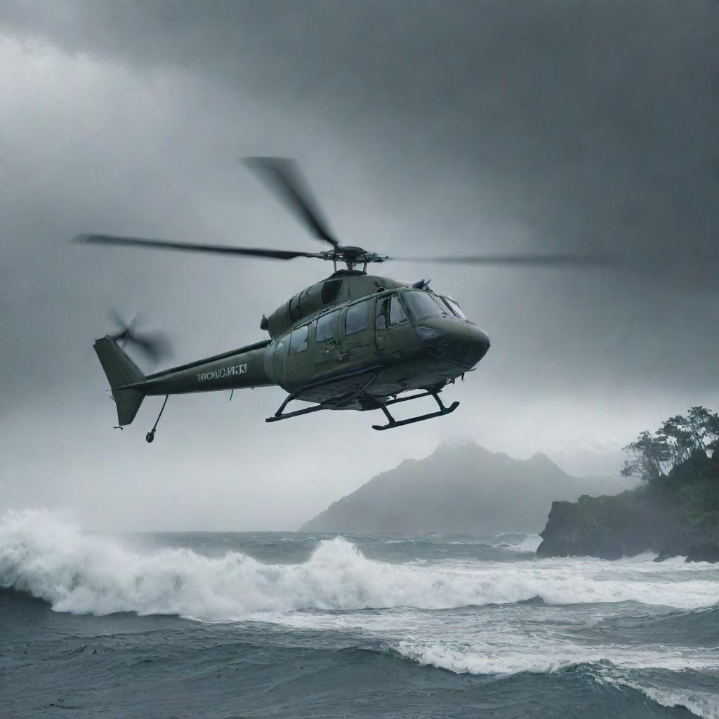 Amid raging seas and torrential rains, a calamitous weather event abruptly causes the evacuating helicopter to reroute and make an emergency landing. The rescued visitors find themselves stranded yet again on the dreaded dinosaur island.