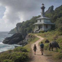 Fortunately, on their return to the island, the visitors discover a small government outpost, a beacon of hope and a sign of possible rescue amidst the wild dinosaur-infested landscapes.