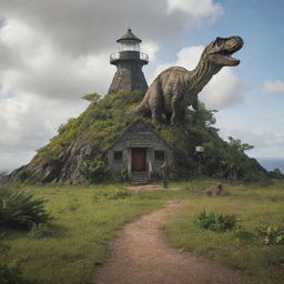 Fortunately, on their return to the island, the visitors discover a small government outpost, a beacon of hope and a sign of possible rescue amidst the wild dinosaur-infested landscapes.