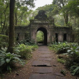 The visitors perceive the devastation first-hand, observing the once-thriving Jurassic Park now lying in dilapidated ruin. Overgrown with vegetation and eerily silent, the park stands as a stark monument to abandon and decay.