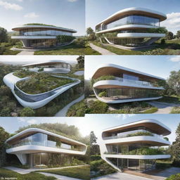 Futuristic homes from 100 years in the future. These houses feature advanced sustainable technologies, solar panels, vertical gardens, and holographic windows. Rooms dynamically adapt to user needs with AI-enabled smart systems, combining luxury and eco-friendliness.