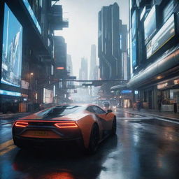 A snapshot from a futuristic video game showcasing next-level graphical advancements. The scene is vivid, with extreme detail, hyperrealistic textures, dynamic lighting and shadows, all in an immersive, expansive game world.