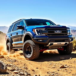 A powerful Ford Expedition Raptor, designed for extreme off-road performance and adventure