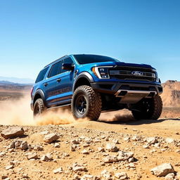 A powerful Ford Expedition Raptor, designed for extreme off-road performance and adventure