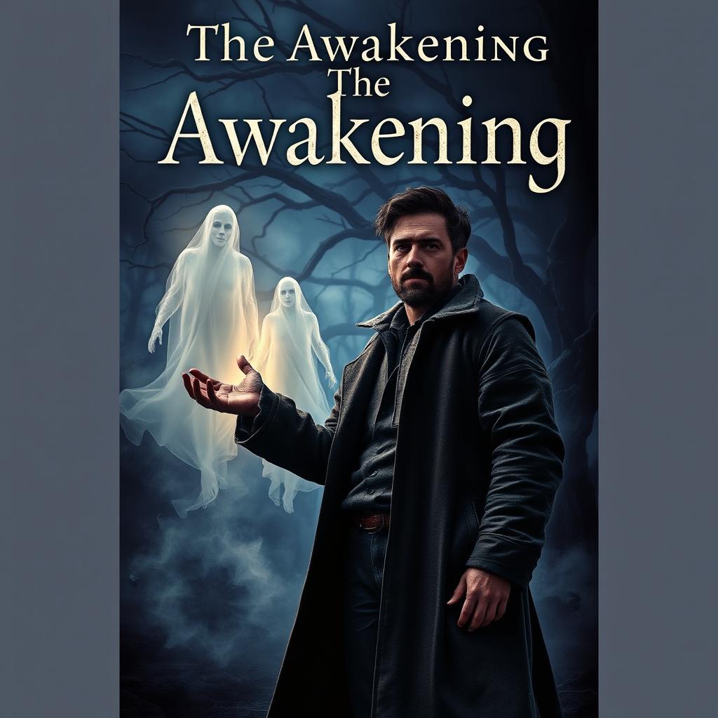 A gripping and emotionally charged book cover for 'The Awakening'