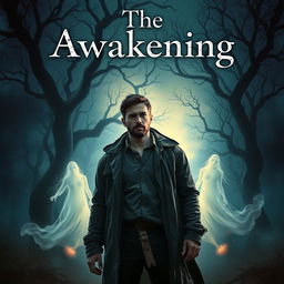 A gripping and emotionally charged book cover for 'The Awakening'