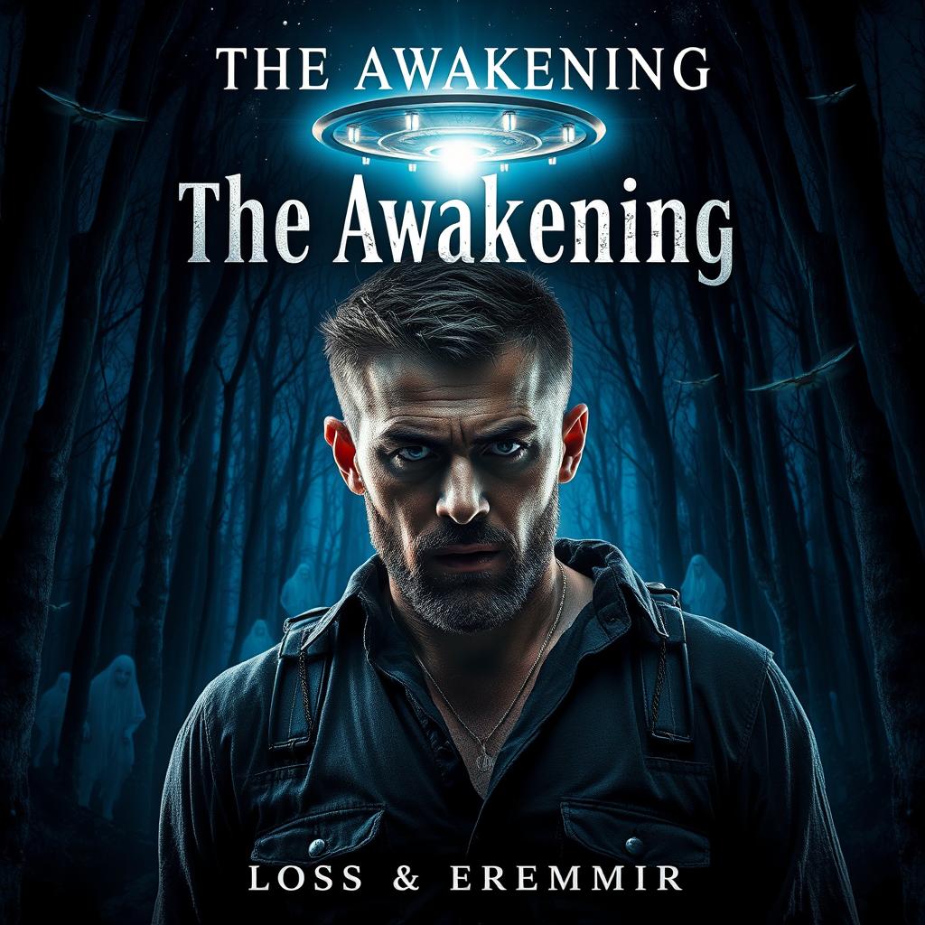 A dramatic and emotional book cover for 'The Awakening'