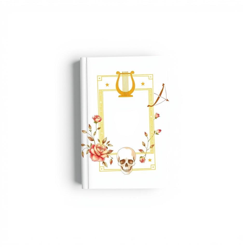 An eBook cover featuring a bright white background with gold accents