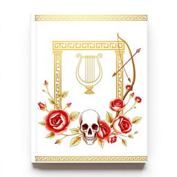 An eBook cover featuring a bright white background with gold accents