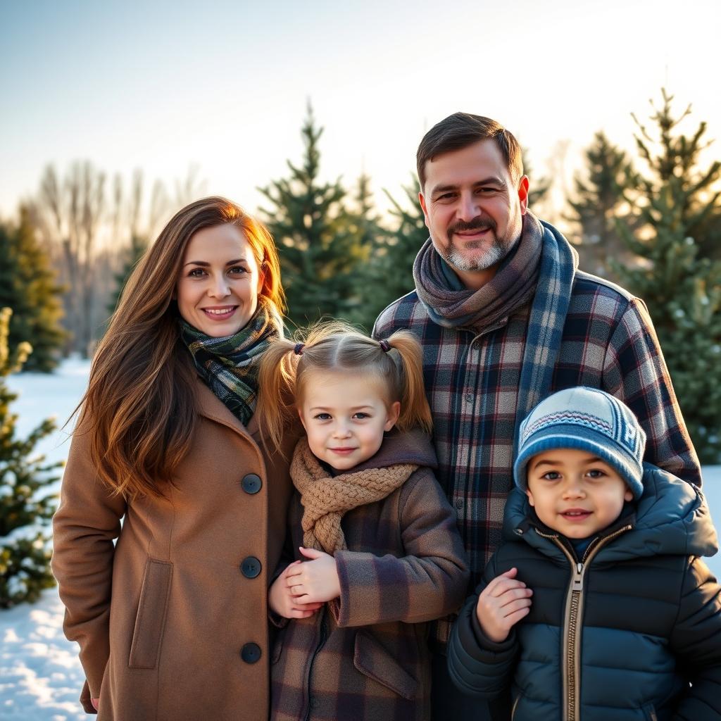 A heartwarming scene depicting a family of Ukrainian refugees in Canada, showcasing their resilience and hope