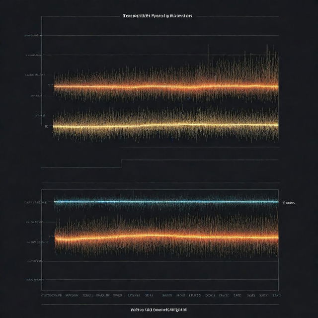 A detailed visualization of a machine learning model. The input data is temperature, and the output displays maximum deflection of structural elements in correlation with the temperature.