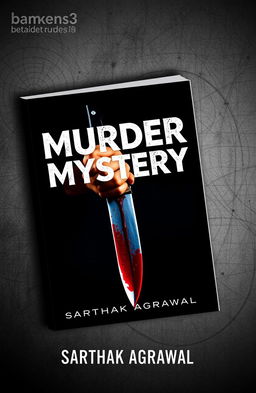 A creatively designed book cover featuring the title 'MURDER MYSTERY' prominently displayed in an intriguing font