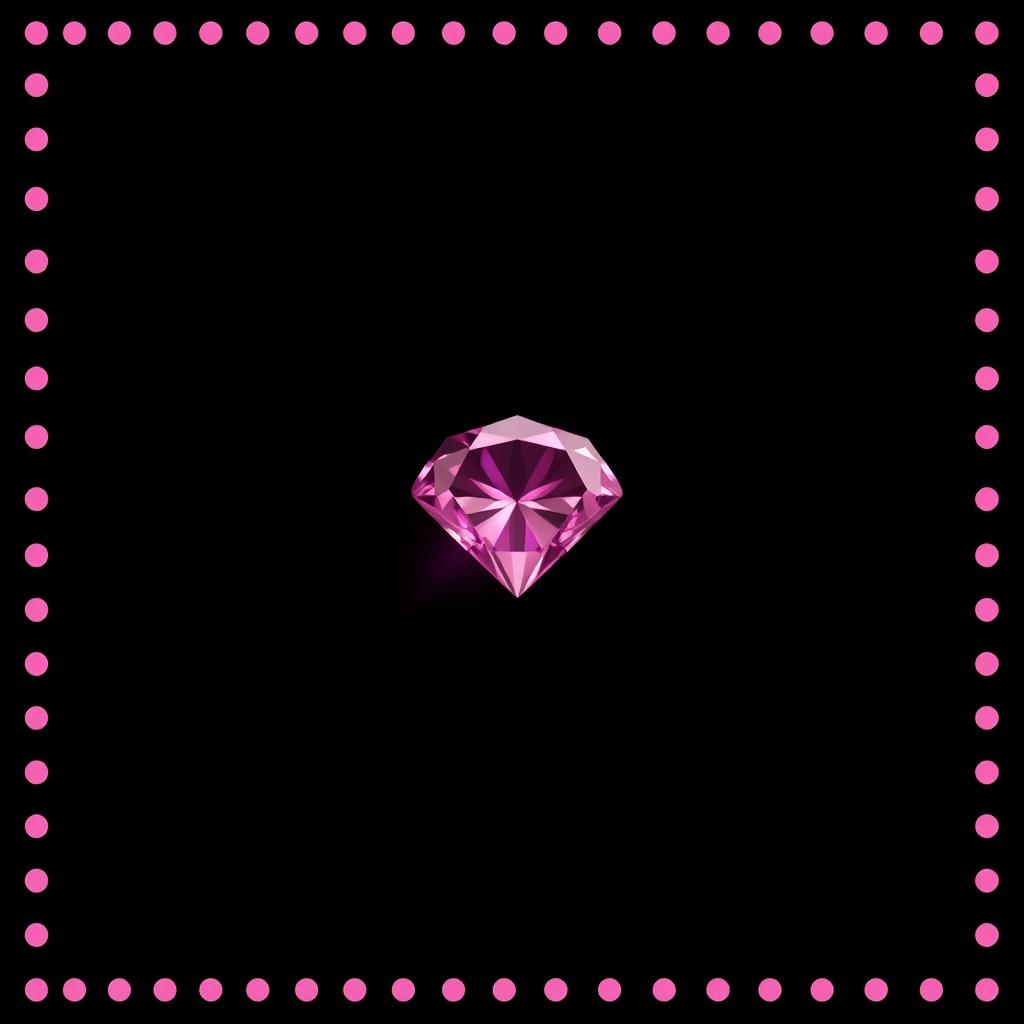 A visually captivating image of a pink diamond positioned in the corner of the frame, subtly faded into a smooth black background