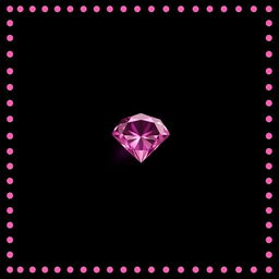 A visually captivating image of a pink diamond positioned in the corner of the frame, subtly faded into a smooth black background