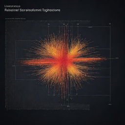 A detailed visualization of a machine learning model. The input data is temperature, and the output displays maximum deflection of structural elements in correlation with the temperature.