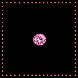 A visually captivating image of a pink diamond positioned in the corner of the frame, gently faded into a smooth black background