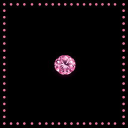 A visually captivating image of a pink diamond positioned in the corner of the frame, gently faded into a smooth black background