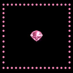 A visually captivating image of a pink diamond positioned in the corner of the frame, gently faded into a smooth black background