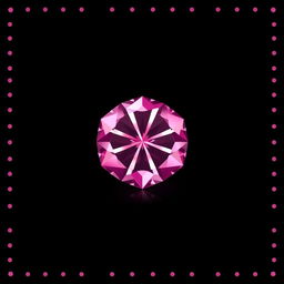 A large, captivating pink diamond positioned in the corner of the image, expertly faded into a smooth black background