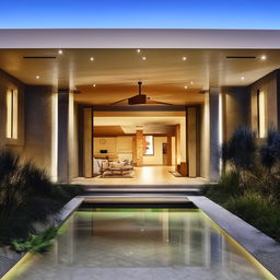 A luxurious house with high-end finishes and opulent furnishings