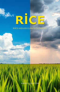 A visually striking book cover that artfully links rice and climate change