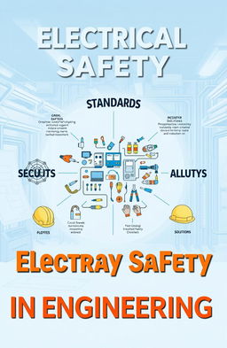 An informative and visually engaging graphic illustrating electrical safety in engineering