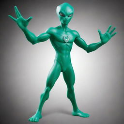 Create a bright and detailed image of Diamondhead, the crystal-like alien superhero from the Ben 10 series, striking a heroic pose