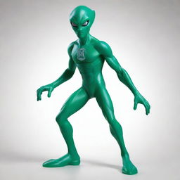 Create a bright and detailed image of Diamondhead, the crystal-like alien superhero from the Ben 10 series, striking a heroic pose