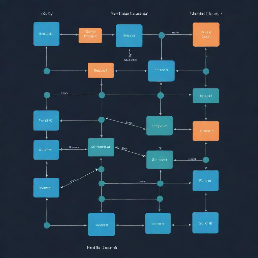 A simplified and clean graphical representation of a machine learning model structure with labeled inputs and outputs, showcasing data flow through various layers within the neural network.