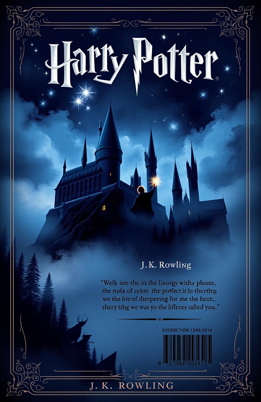 A captivating book cover design for 'Harry Potter' by J