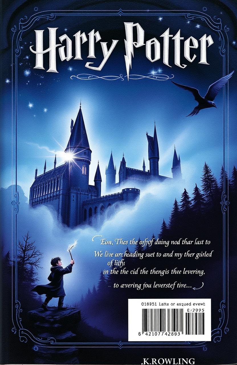 A captivating book cover design for 'Harry Potter' by J