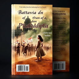 A captivating and thoughtful book cover design for a novel titled 'Battavia dan Pradipta' by Chelsea Josline