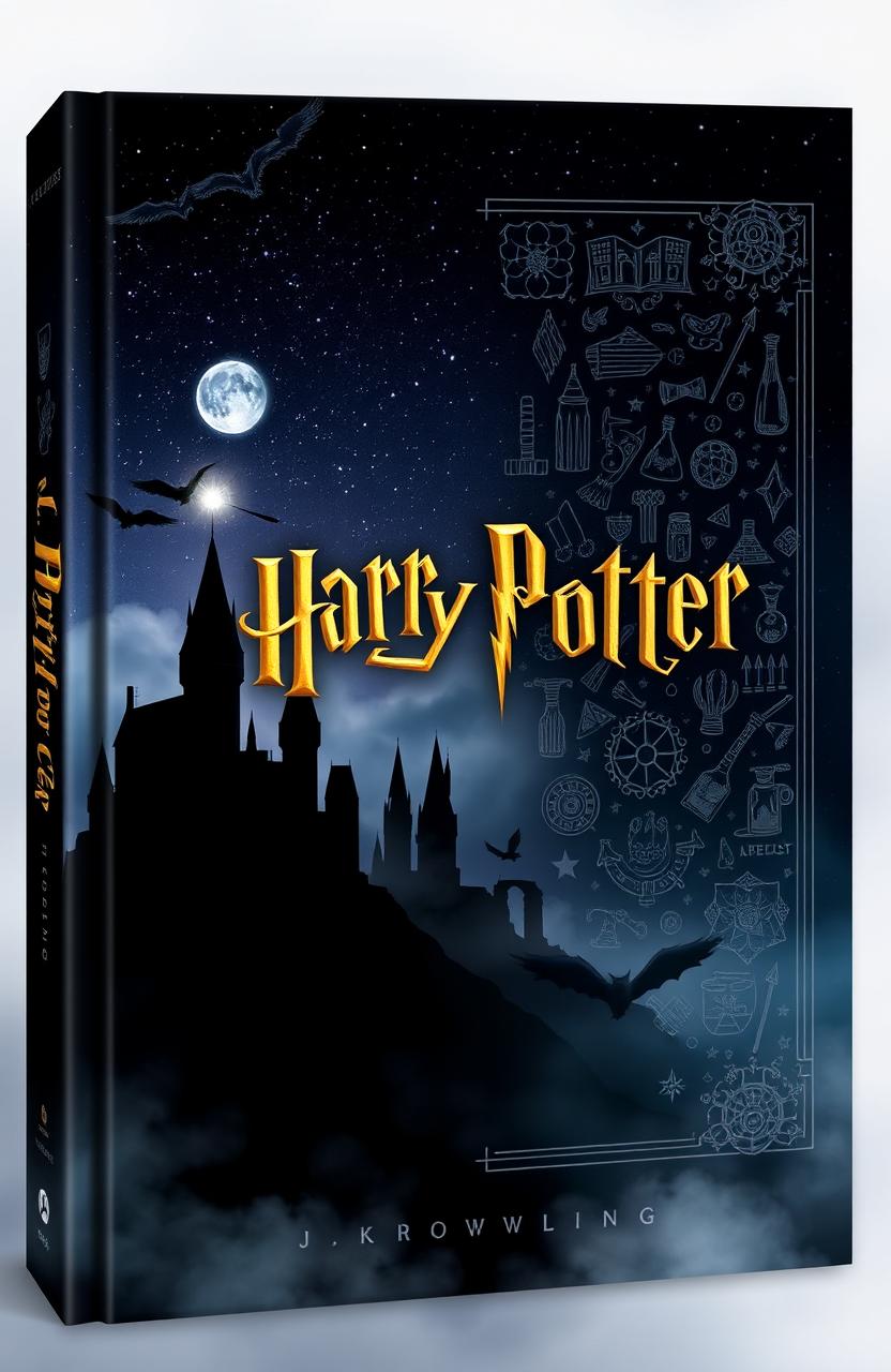 A book cover design inspired by Harry Potter by J