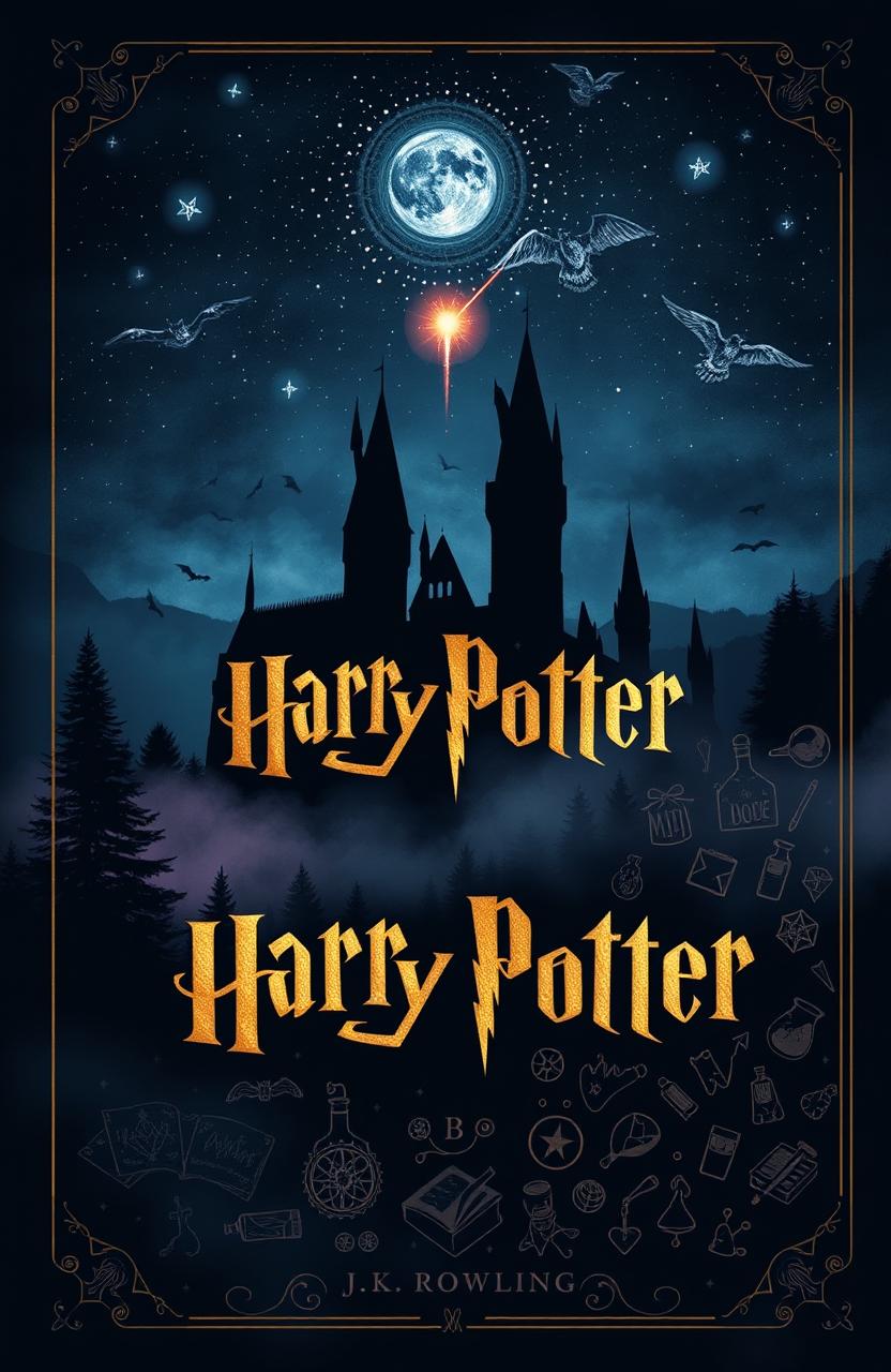 A book cover design inspired by Harry Potter by J