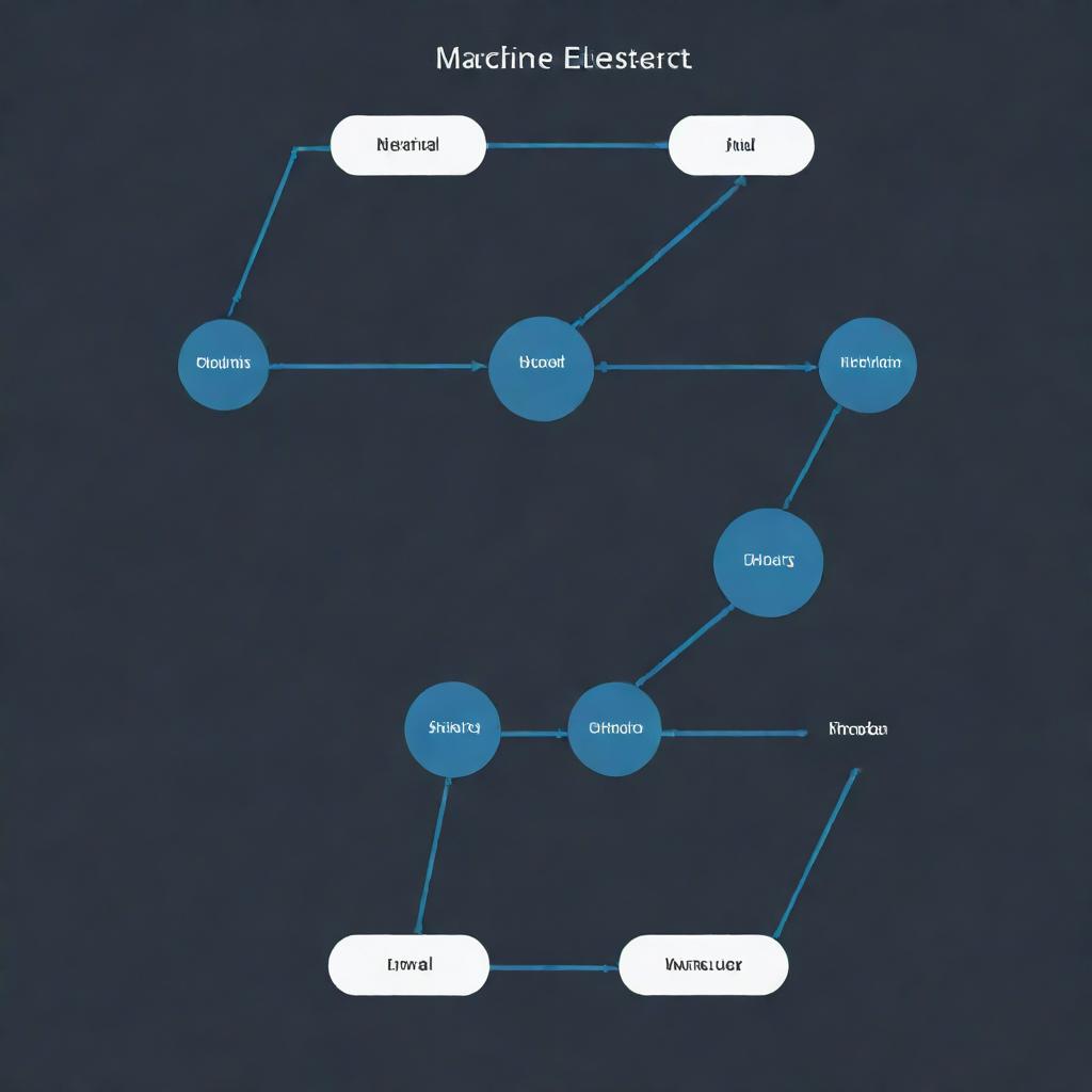 A minimalist, easy-to-understand graphical representation of a machine learning model structure. The design highlights the clear path from the labeled inputs to the outputs through a simplified neural network.